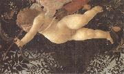 Detail of Cupid with eyes bandaged,shooting an arrow at Chastity